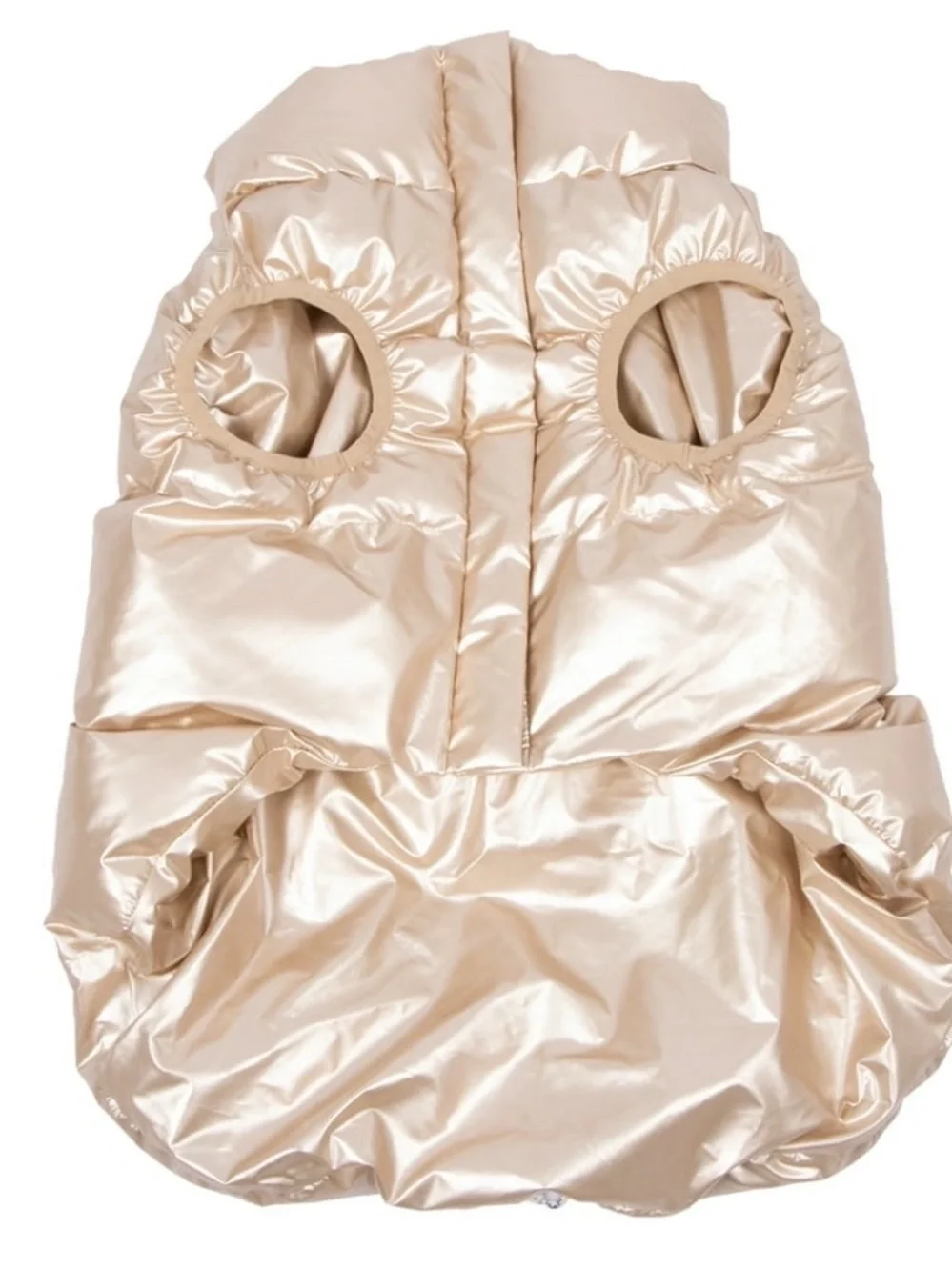 NEW- XSmall rose gold champagne Puffer Parker adjustable Velcro jacket